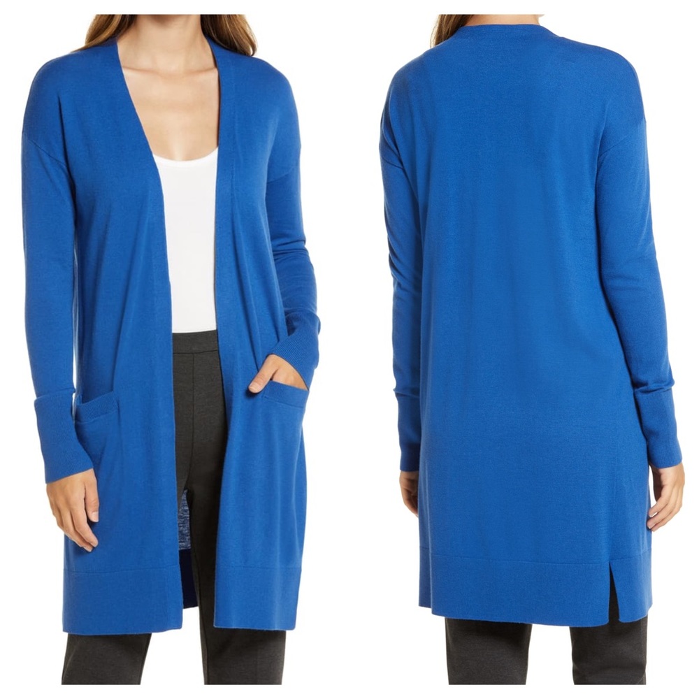 Halogen Lightweight Open Front Cardigan w Pockets
